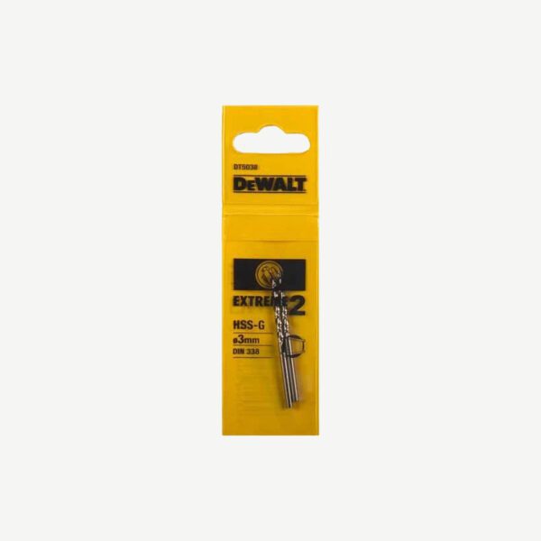 DEWALT HSS-G EXTREME 2 METAL DRILL BIT 3.0mm 2PK