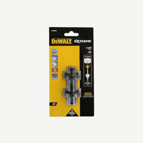 DEWALT ARBOR HOLE SAW EXTREME QUICK CHANGE NUT LARGE 32-152mm 2PCS