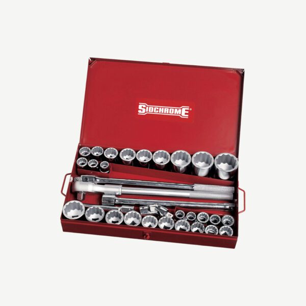 SIDCHROME SET SOCKET 3/4" DRIVE AF/MET 32pcs