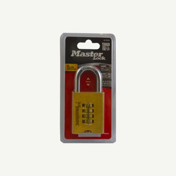 PADLOCK - MASTER LOCK 50mm BRASS RESETTABLE COMBINATION 651EURD [4210708]