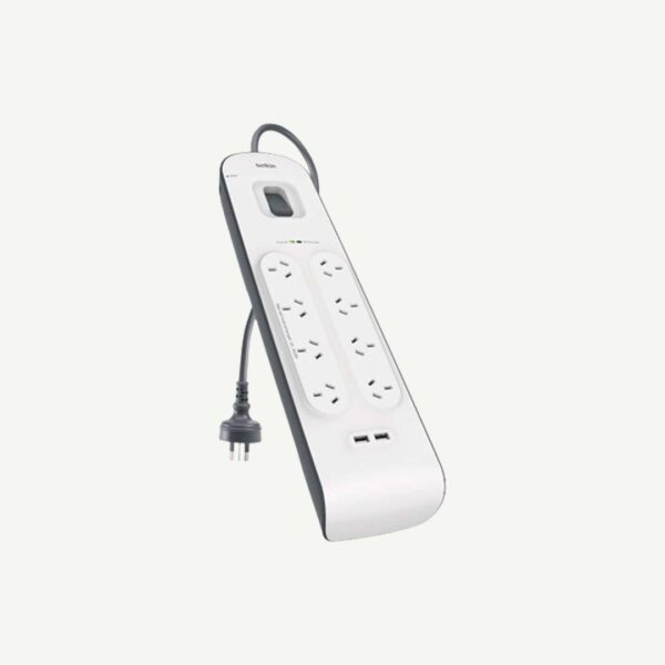 BELKIN SURGEPLUS 8 OUTLET 2 USB SURGE PROTECTOR POWERBOARD