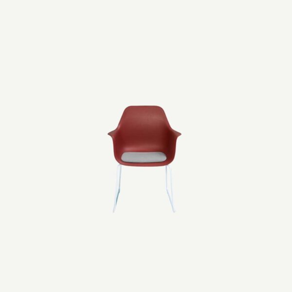 WRK CHAIR RED PP SEAT FRAME