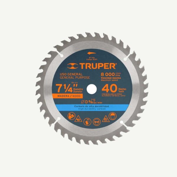 TRUPER CICULAR SAW BLADE WOOD 20T 185mm