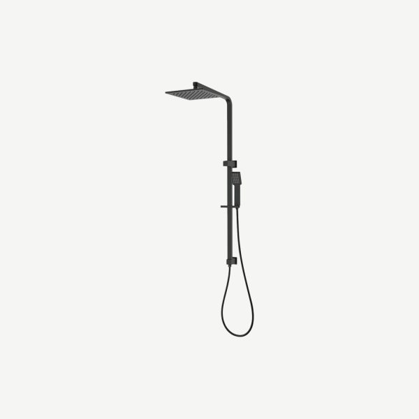Mondella Matte Black Rococo Exposed Shower On Rail With Hand