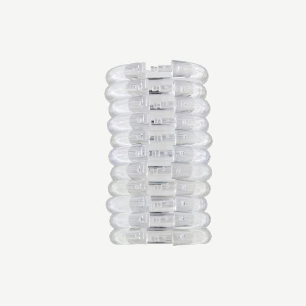 Barelli Clear Locking Plastic Shower Curtain Rings - 12 Pack
