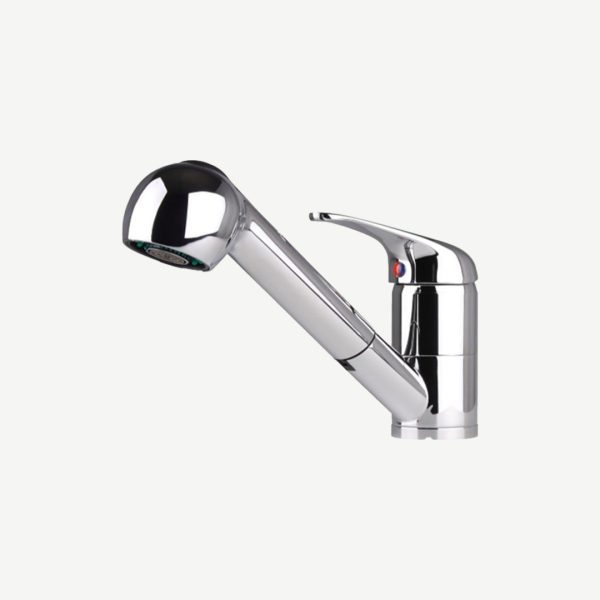 Estilo WELS 5 Star 6L/min 40mm Chrome Lever Pull Out Vege Spray Sink Mixer