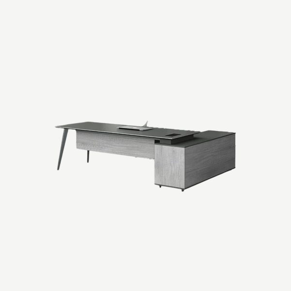  Executive Table With Fixed Side Cabinet1800X1800X750Mm-25Mm