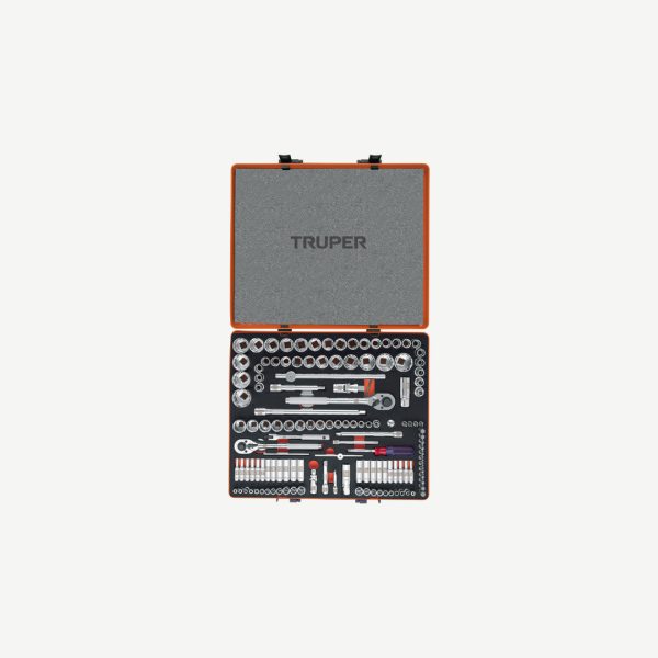 Truper Standard Socket Set 1/4,3/8,1/2 Drive 135Pcs