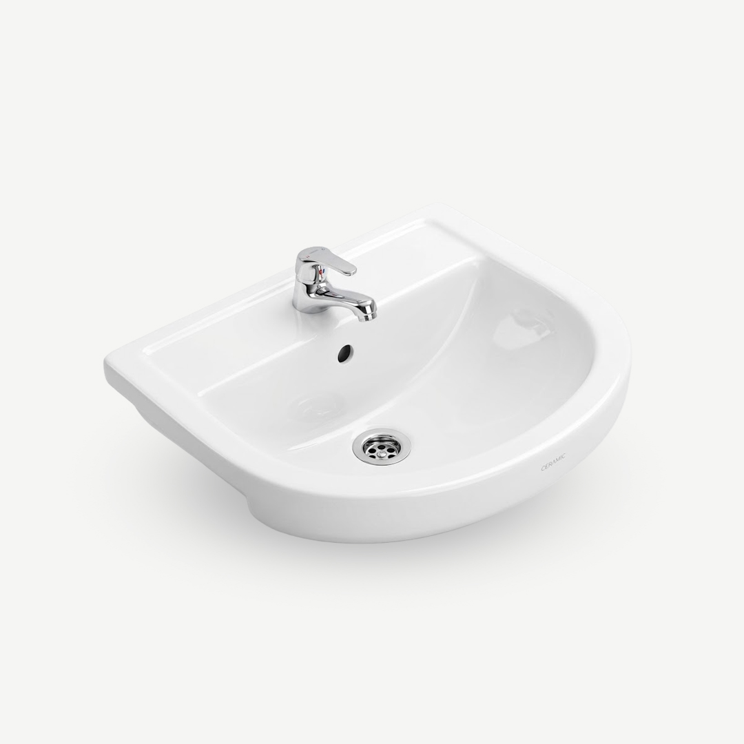 CLAYTAN QUANTUM 550mm SEMI RECESSED BASIN