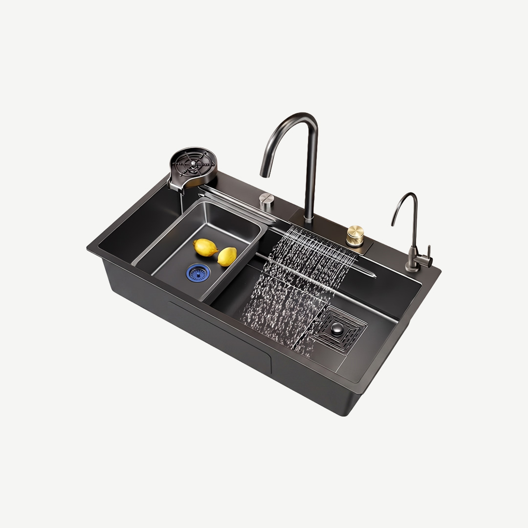 CASCADE KITCHEN SINK 750 x 460MM NANO BLACK - S1102